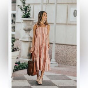 Flutter Women’s Tiered‎ Tie Strap Sundress. Size L